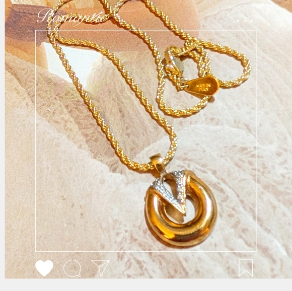Valentino Jewelry - Valentino LOGO gold plated Vintage Necklace